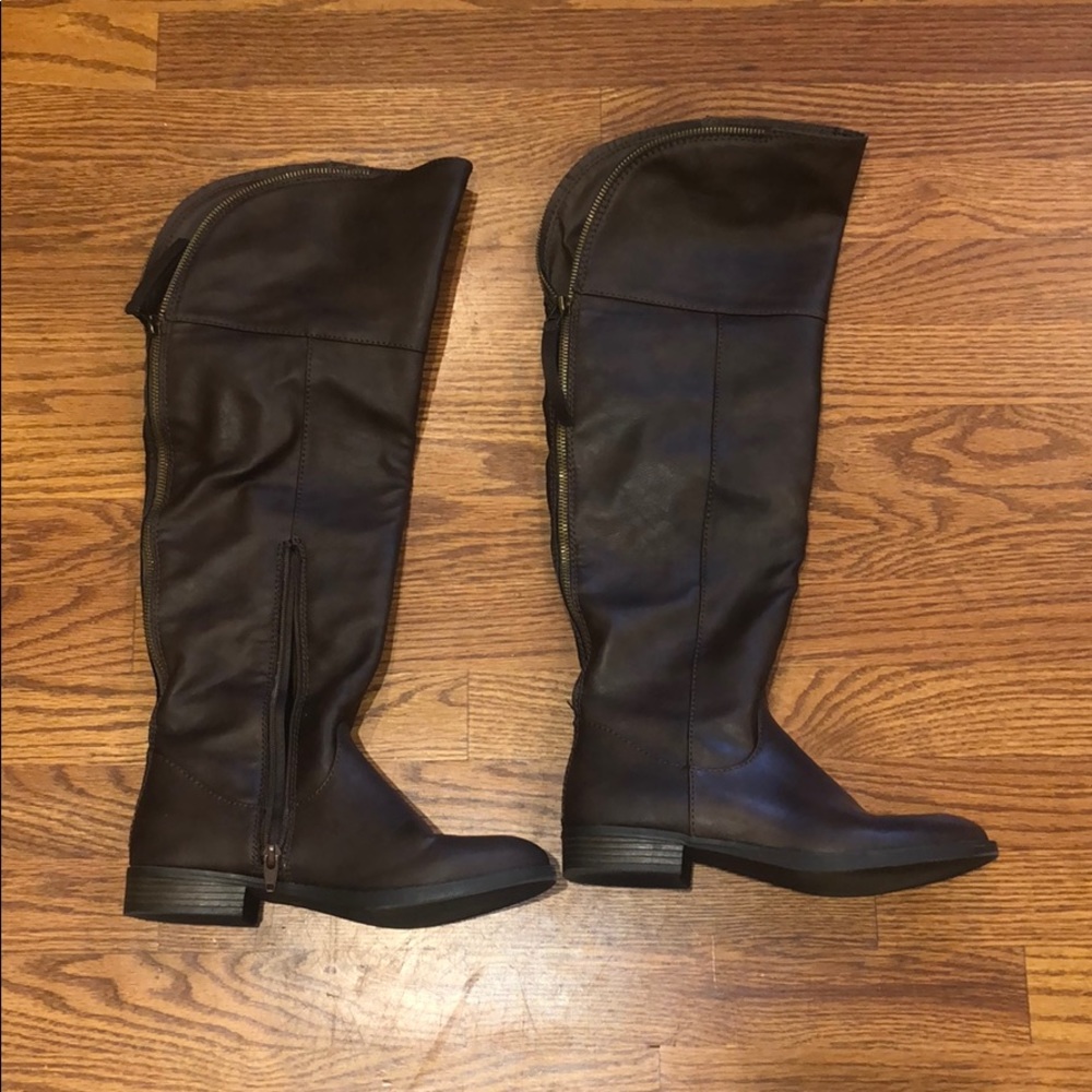 Like new Mossimo brown over the knee boots